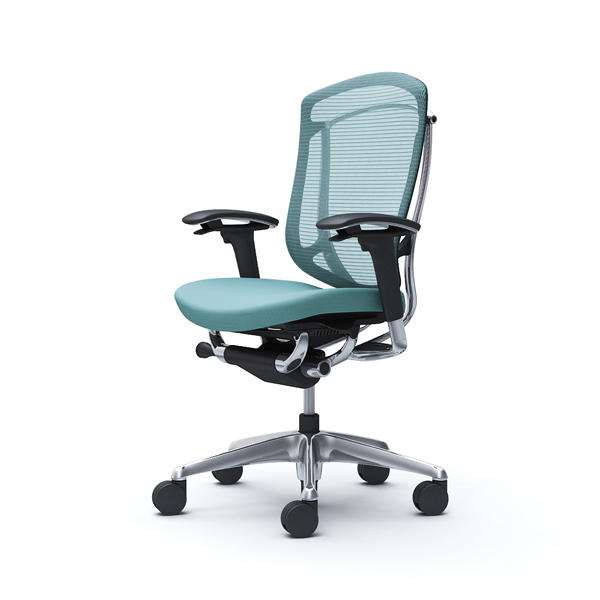 【受注生産品】 オカムラ オフィスチェア コンテッサ セコンダ ハイバック ポリッシュフレーム ブラックボディ 座クッション アジャストアーム セージ CC83BR FPC6『送料無料（一部地域除く）』の通販は 217,140円