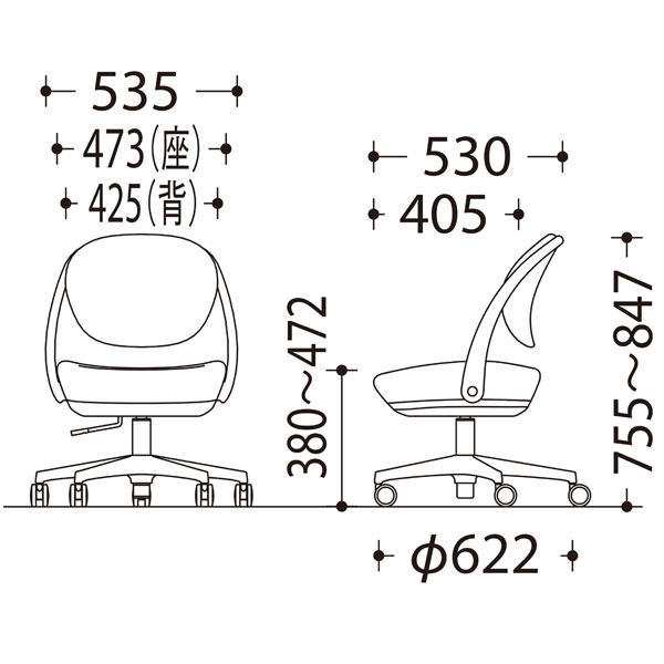 オカムラ チェア パラベル スタンダードタイプ ライトグレージュボディ ナイロンキャスター ツイル布 テラコッタ 8CBAAL FKY8『送料無料（一部地域除く）』の通販は