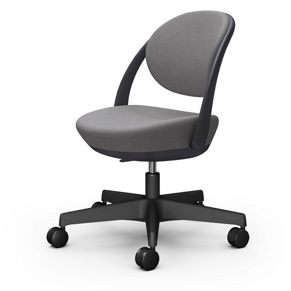 オカムラ チェア パラベル スタンダードタイプ ブラックボディ ナイロンキャスター インターロック布 グレー 8CBAAR FXW1『送料無料（一部地域除く）』
