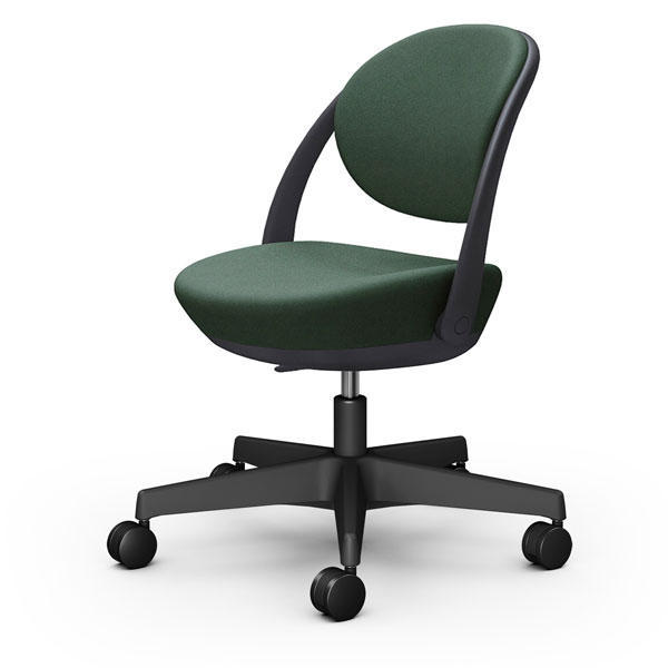 オカムラ チェア パラベル スタンダードタイプ ブラックボディ ナイロンキャスター インターロック布 ダークグリーン 8CBAAR FXW5『送料無料（一部地域除く）』の通販は 42,328円