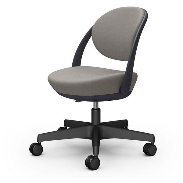 オカムラ チェア パラベル スタンダードタイプ ブラックボディ ウレタンキャスター ツイル布 ライトグレー 8CBACR FKY3『送料無料（一部地域除く）』の通販は