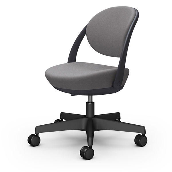 オカムラ チェア パラベル スタンダードタイプ ブラックボディ ウレタンキャスター インターロック布 グレー 8CBACR FXW1『送料無料（一部地域除く）』の通販は