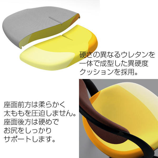 オカムラ チェア パラベル スタンダードタイプ ブラックボディ ウレタンキャスター インターロック布 グレー 8CBACR FXW1『送料無料（一部地域除く）』の通販は