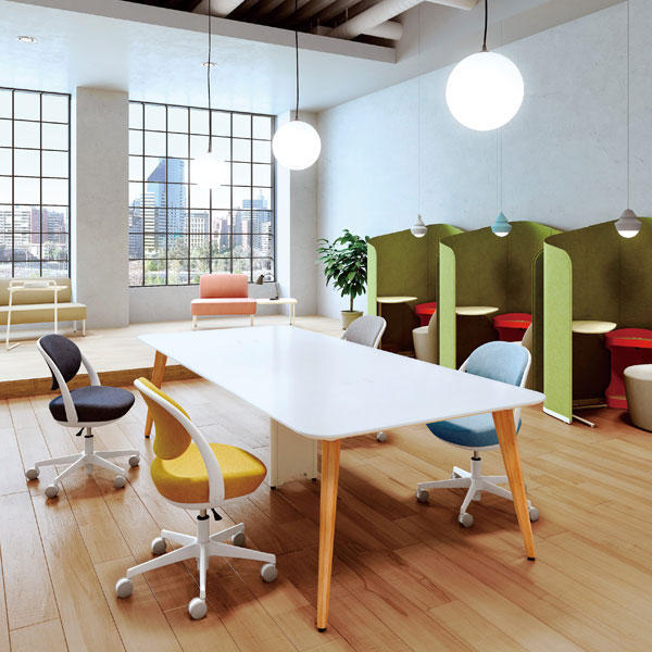 オカムラ チェア パラベル スタンダードタイプ ブラックボディ ウレタンキャスター インターロック布 グレー 8CBACR FXW1『送料無料（一部地域除く）』の通販は