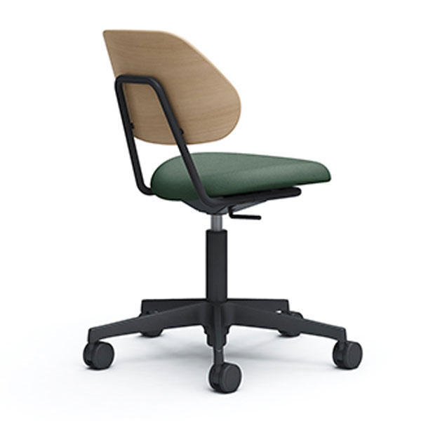 『代引不可』オカムラ チェア アミタ プレーンタイプ ホワイトフレーム 木脚 L457NA『送料無料（一部地域除く）』 オカムラ チェア アミタ プレーンタイプ ブラックフレーム 木脚 ダーク