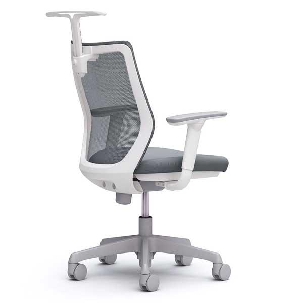 オカムラ エモルト キャスターチェア 肘付き ホワイトフレーム テラコッタ L434RW FZW6 1脚 (メーカー直送) | オカムラ オフィスチェア CG-M 肘なし メッシュタイプ