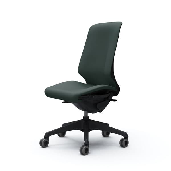 オカムラ オフィスチェア スフィア ハイバック ブラックボディ 肘なし 座調節有 ホローウレタンキャスター リネット ダークグリーン CT1AFA FRU5『送料無料（一部地域除く）』の通販は