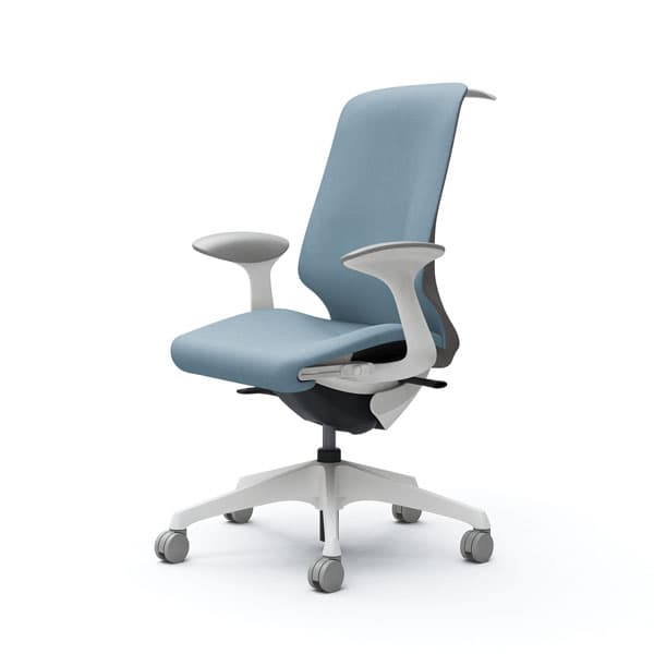 オカムラ オフィスチェア スフィア ハイバック ホワイトボディ 固定肘 座調節有 ハンガー付 ノーマルナイロンキャスター インターロック セージ CT2BAC FXW9『送料無料（一部地域除く）』の通販は