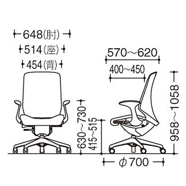『代引不可』オカムラ オフィスチェア スフィア ハイバック ダークグレーボディ 固定肘 座調節有 ハンガー付 ノーマルナイロンキャスター インターロック インディゴ CT2BAE FXW4『送料無料（一部地域除く）』_2