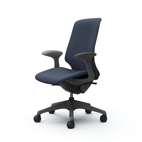 オカムラ オフィスチェア スフィア ハイバック ダークグレーボディ 固定肘 座調節無 ノーマルナイロンキャスター インターロック インディゴ CT2CAE FXW4『送料無料（一部地域除く）』の通販は 56,958円