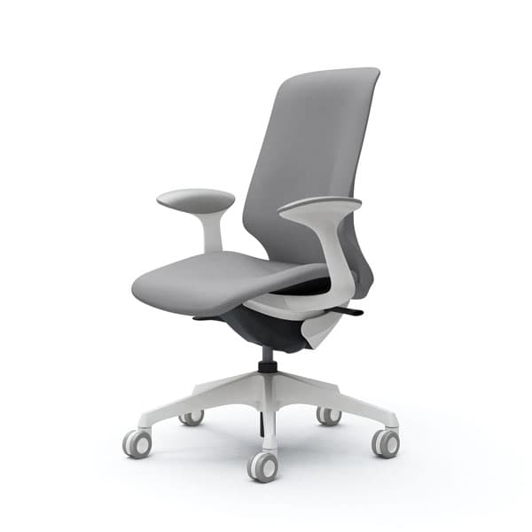 オカムラ オフィスチェア スフィア ハイバック ホワイトボディ 固定肘 座調節無 ホローウレタンキャスター リネット グレー CT2CFC FRU3『送料無料（一部地域除く）』の通販は