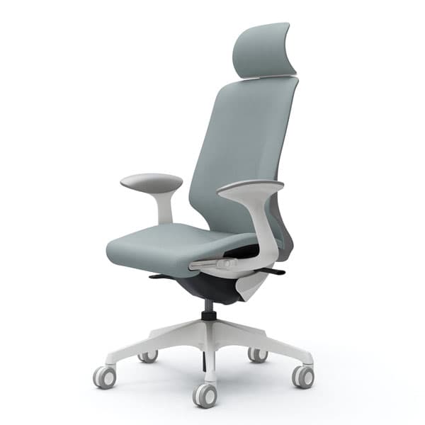 オカムラ オフィスチェア スフィア EXハイバック ホワイトボディ 固定肘 座調節有 ホローウレタンキャスター リネット セージ CT2EFC FRU6『送料無料（一部地域除く）』の通販は