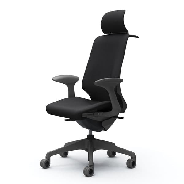 オカムラ オフィスチェア スフィア EXハイバック ダークグレーボディ 固定肘 座調節有 ハンガー付 ホローウレタンキャスター リネット ブラック CT2FFE FRU1『送料無料（一部地域除く）』の通販は 86,636円