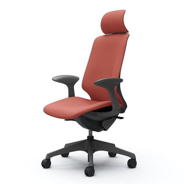 オカムラ オフィスチェア スフィア EXハイバック ダークグレーボディ 固定肘 座調節無 ノーマルナイロンキャスター リネット レッド CT2GAE FRU9『送料無料（一部地域除く）』の通販は