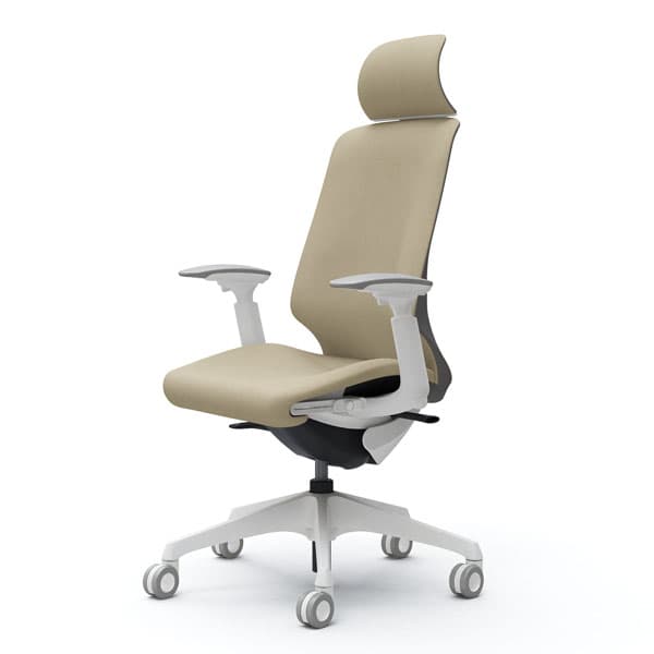 オカムラ オフィスチェア スフィア EXハイバック ホワイトボディ 可動肘 座調節有 ホローウレタンキャスター インターロック ベージュ CT4EFC FXW2『送料無料（一部地域除く）』の通販は
