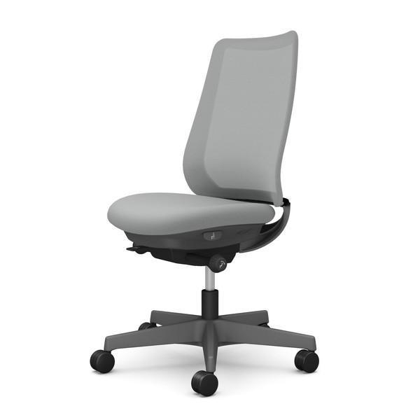 オカムラ オフィスチェア ポータム スタンダードバック ダークグレーフレーム 背メッシュ 肘なし ウレタンキャスター プレーン ライトグレー CF11ZA FKA3『送料無料（一部地域除く）』の通販は