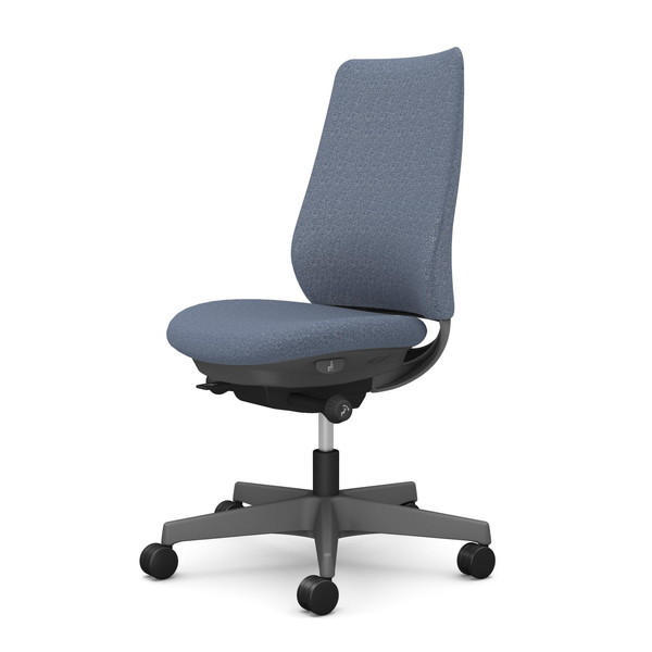 オカムラ オフィスチェア ポータム スタンダードバック ダークグレーフレーム 背クッション 肘なし ウレタンキャスター インターロック インディゴ CF13ZA FXW4『送料無料（一部地域除く）』の通販は 37,967円