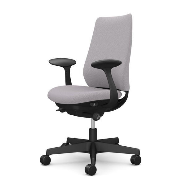 オカムラ オフィスチェア ポータム スタンダードバック ブラックフレーム 背クッション 固定肘 ウレタンキャスター インターロック グレー CF23ZR FXW1『送料無料（一部地域除く）』の通販は 44,187円