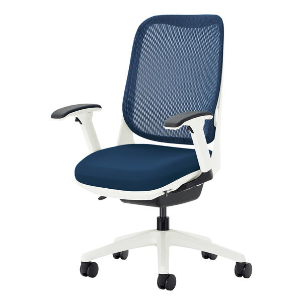 藤沢工業 オフィスチェア ループ肘付 ネイビー FST-77A-NV 1脚 組立品 FST-77A-NV TOKIO オフィスチェア ループ肘付 TOKIO(藤沢工業) 布張り