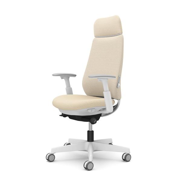 レバー式リクライニングチェア フット付き ホワイト 新品 送料無料