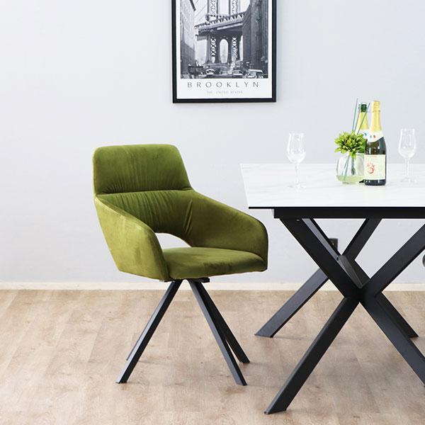 『代引不可』ダイニングチェア ダヴィス グリーン 回転 UP 364 DAVIS spin chair 東馬『送料無料（一部地域除く）』_2