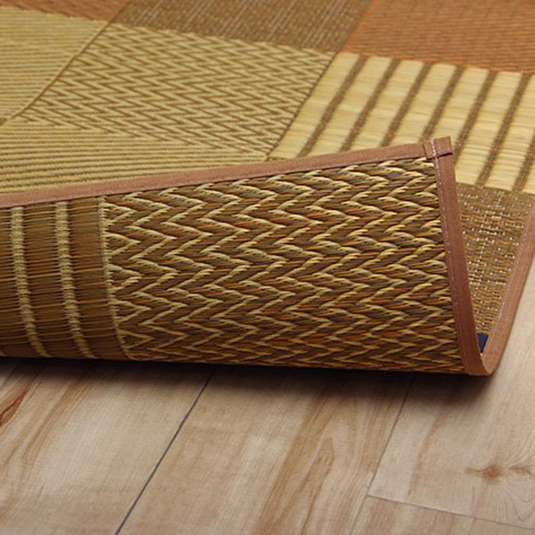 『代引不可』イケヒコ 京刺子 い草 花ござカーペット 江戸間4.5畳 (261×261cm) ベージュ 敷物 カーペット 日本製『送料無料（一部地域除く）』_2