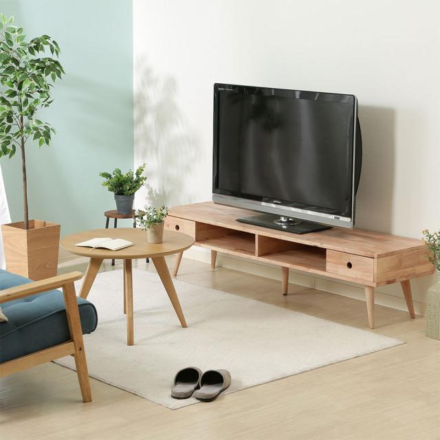 『代引不可』テレビ台 ローボード 幅150cm 天然木 ナチュラル 50インチ対応 耐荷重30kg TVボード 北欧 おしゃれ『送料無料（一部地域除く）』