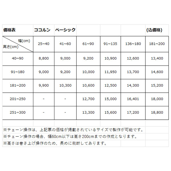 『代引不可』立川機工 ロールスクリーン ココルンベーシック オフホワイト 天井付け チェーン式右操作 W164×H200cm『送料無料（一部地域除く）』
