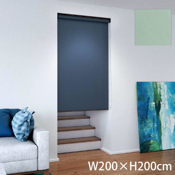 『代引不可』立川機工 ロールスクリーン ココルンベーシック オフホワイト 天井付け チェーン式右操作 W200×H200cm『送料無料（一部地域除く）』