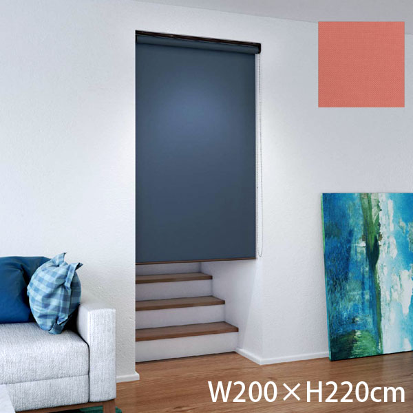 『代引不可』立川機工 ロールスクリーン ココルンベーシック オフホワイト 天井付け チェーン式右操作 W200×H220cm『送料無料（一部地域除く）』