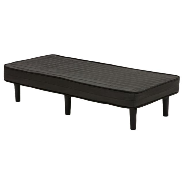 『代引不可』セミシングルベッド 小さめ 180×80 ボンネルコイルマットレスベッド KMB-3105SSS-BK ブラック 萩原『送料無料（一部地域除く）』_1