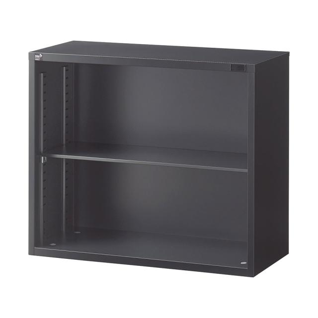 『代引不可』書庫 オープン書庫 H750mm ブラック ALZK-K32 スチール書庫 A4 黒 上品 おしゃれ 日本製 国産 完成品 生興『送料無料（一部地域除く）』