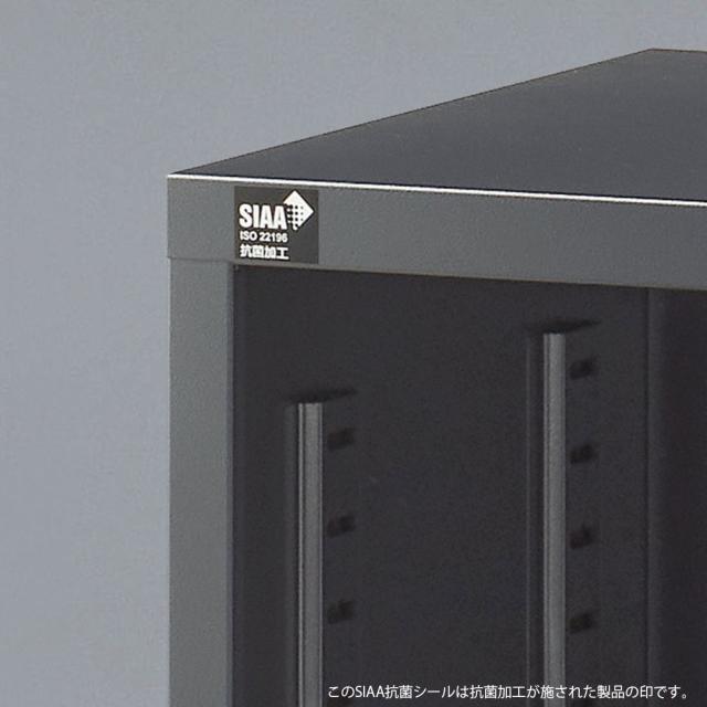 『代引不可』書庫 スチール引戸書庫 H750mm ブラック ALZK-S32 スチール書庫 A4 黒 上品 おしゃれ 日本製 完成品 生興『送料無料（一部地域除く）』_5