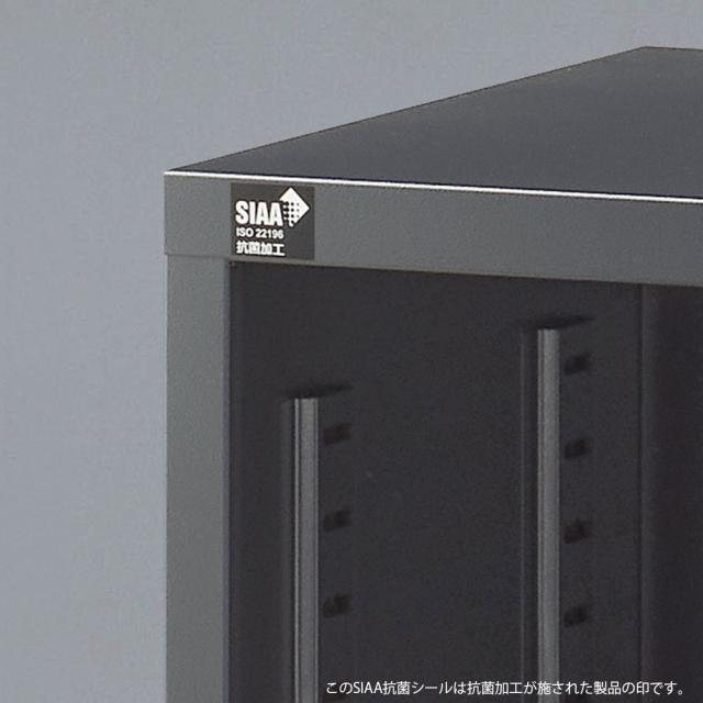 『代引不可』ロッカー 6人用 ミニ 6扉 ダイヤル錠 鍵付 H750mm ブラック ALZK-PL32-6 スチールロッカー 黒 完成品 生興『送料無料（一部地域除く）』_3