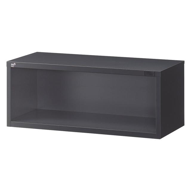 『代引不可』書庫 小型 オープン書庫 H360mm ブラック ALZK-K31 スチール書庫 黒 上品 おしゃれ 日本製 国産 完成品 連結可 生興『送料無料（一部地域除く）』