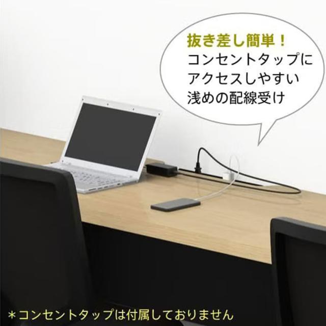 『代引不可』木製デスク ソリード フリーアドレス用ハーフデスク 増連 W1000×D700 RFTFH-1070ADOA-WL アールエフヤマカワ 『送料無料（一部地域除く）』_3