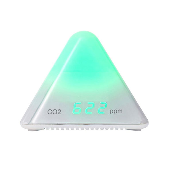 『代引不可』PLUS ピラミッド型 CO2モニター ATC01 CO2濃度 二酸化炭素 温度 湿度 色が変わる コンパクト『送料無料（一部地域除く）』