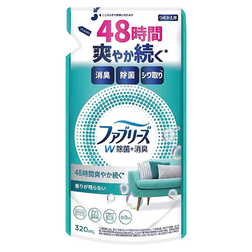 P＆G ファブリーズ W除菌＋消臭 芳ばしさが残らない 詰替 320ml 24個『貨物輸送無料（構成成分領域除く）』