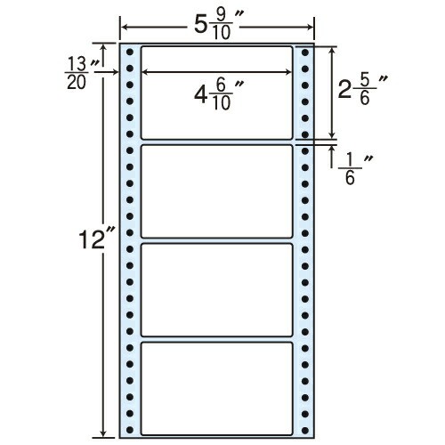 『代引不可』MT5B タックシール (連続ラベル) レギュラータイプ 500折×2 『返品不可』【送料無料（一部地域除く）】