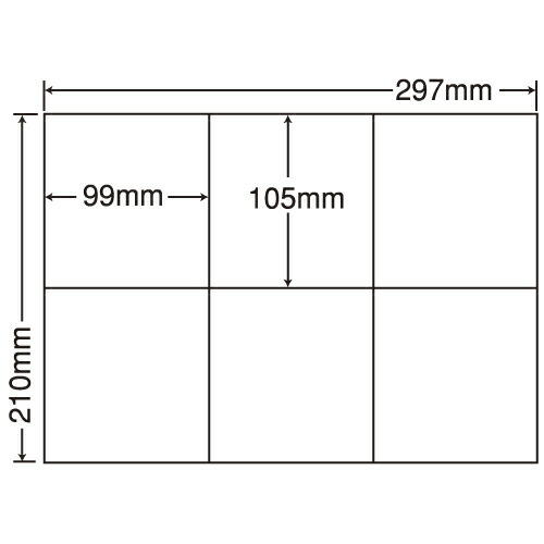 『代引不可』東洋印刷 nana ラベルシール 再剥離タイプ A4 6面 500シート C6GF FBAラベル 出品 郵送 発送 『返品不可』『送料無料（一部地域除く）』