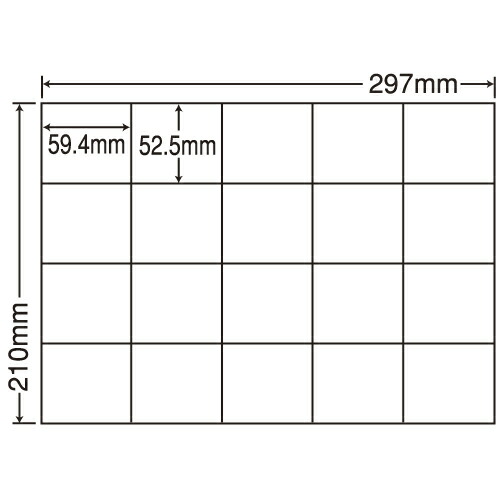 『代引不可』C20M ラベルシール 汎用タイプ A4 100シート×5袋 『返品不可』『送料無料（一部地域除く）』