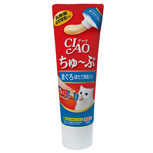 いなば CIAO ちゅ〜ぶ まぐろ ほたて貝柱入り 80g×48個 CS-152 猫用 猫用おやつ 愛猫 チャオちゅーぶ『送料無料（一部地域除く）』_1