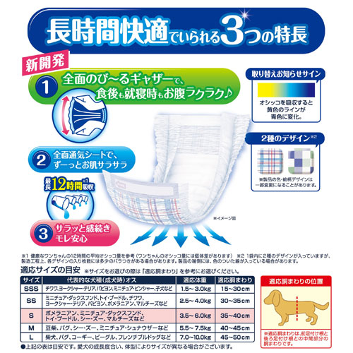 マナーウェア 長時間快適オムツ 男の子用 S 小型犬 40枚入×8