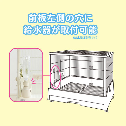 うさぎ ケージ GEX クリアフロント 60 ワイヤーすのこ『送料無料（一部