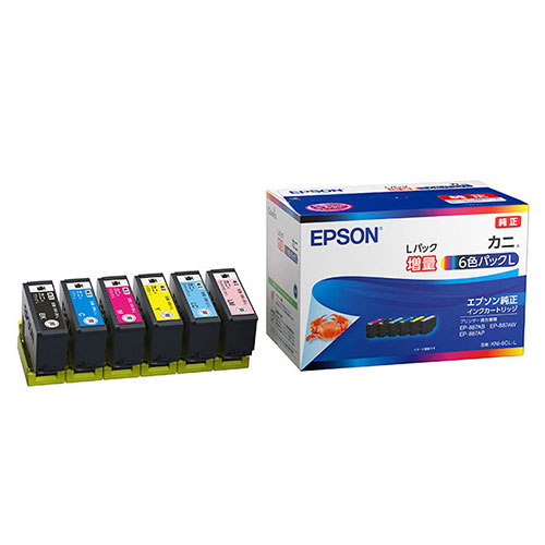EPSON インクカートリッジ 6色パック 純正 KNI-6CL-L カニ 増量『送料