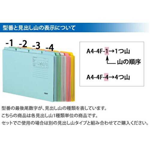 コクヨ 1/4 カットフォルダー カラー 第4見出し A4 黄 10枚 A4-4F-4Yの