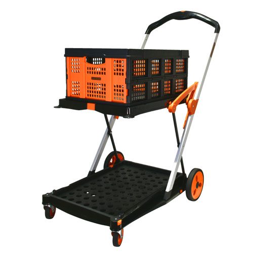 BLACK＋DECKER BOX付2段式プラットフォームカート 耐荷重60kg BXWT-H204 折りたたみ カート 台車『送料無料（一部地域除く）』_1