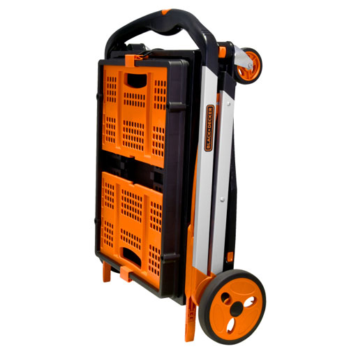 BLACK＋DECKER BOX付2段式プラットフォームカート 耐荷重60kg BXWT-H204 折りたたみ カート 台車『送料無料（一部地域除く）』_4