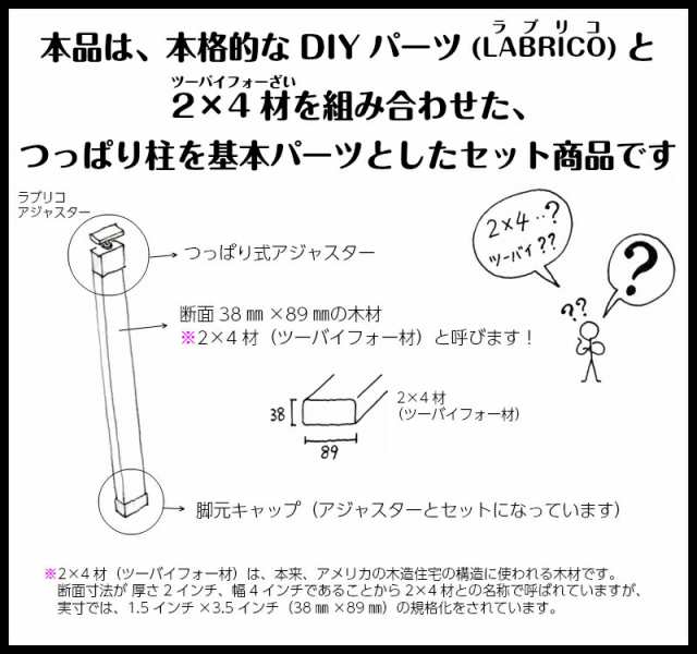 ランドリー可動棚セット Labrico ラブリコ専用木材 洗濯機上 ガチャ柱 壁面収納 賃貸住宅 壁 柱 棚 Diy パーツ つっぱり ツーバイフォの通販はau Pay マーケット Diyをサポートする 住 じゅうたす