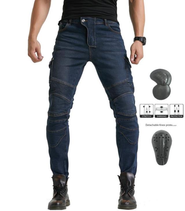 3色 バイクパンツレジャー サイクリングデニムパンツ バイク用 ジーンズ バイクウェア 膝パッド安全装備ヒップ保護 レーシングパンツ メの通販はau Pay マーケット New Trendshop